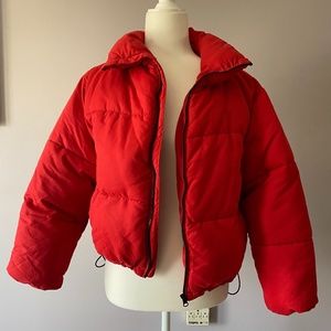 Cherry Red Puffy Jacket